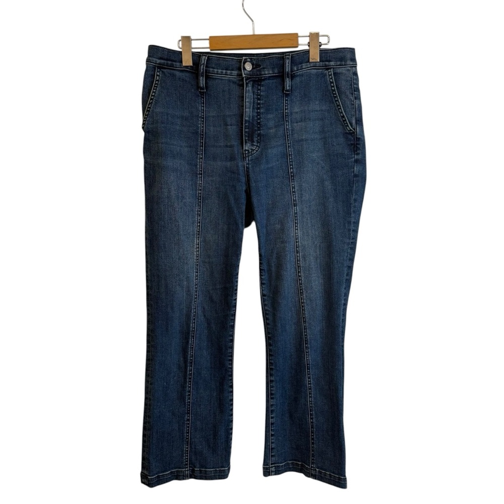 J Crew Billie Demi Boot Crop Dark Wash High Waisted Jeans Size 30